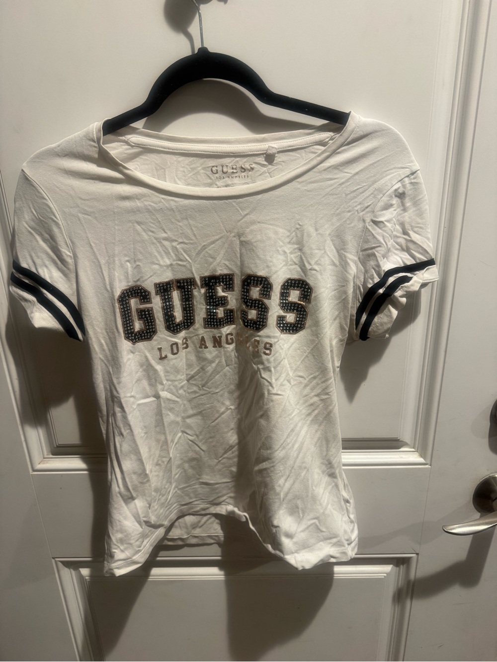 GUESS White Short-Sleeve Logo Tee